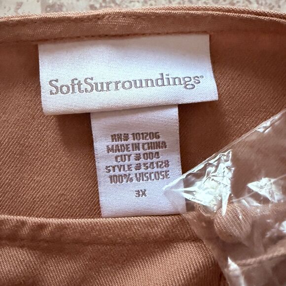 NWOT Soft Surroundings Draped Cowl Brown Tunic Plus Size Relaxed Lagenlook Sz 3X - Picture 4 of 7